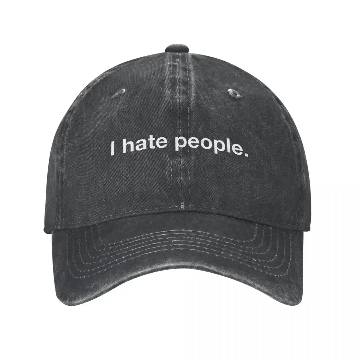 Vintage Cotton I Hate People Baseball Cap for Boy Girl Snapback Sun Hats Sarcastic Solitary Autism Anxious Anxiety Shy Cap Hats