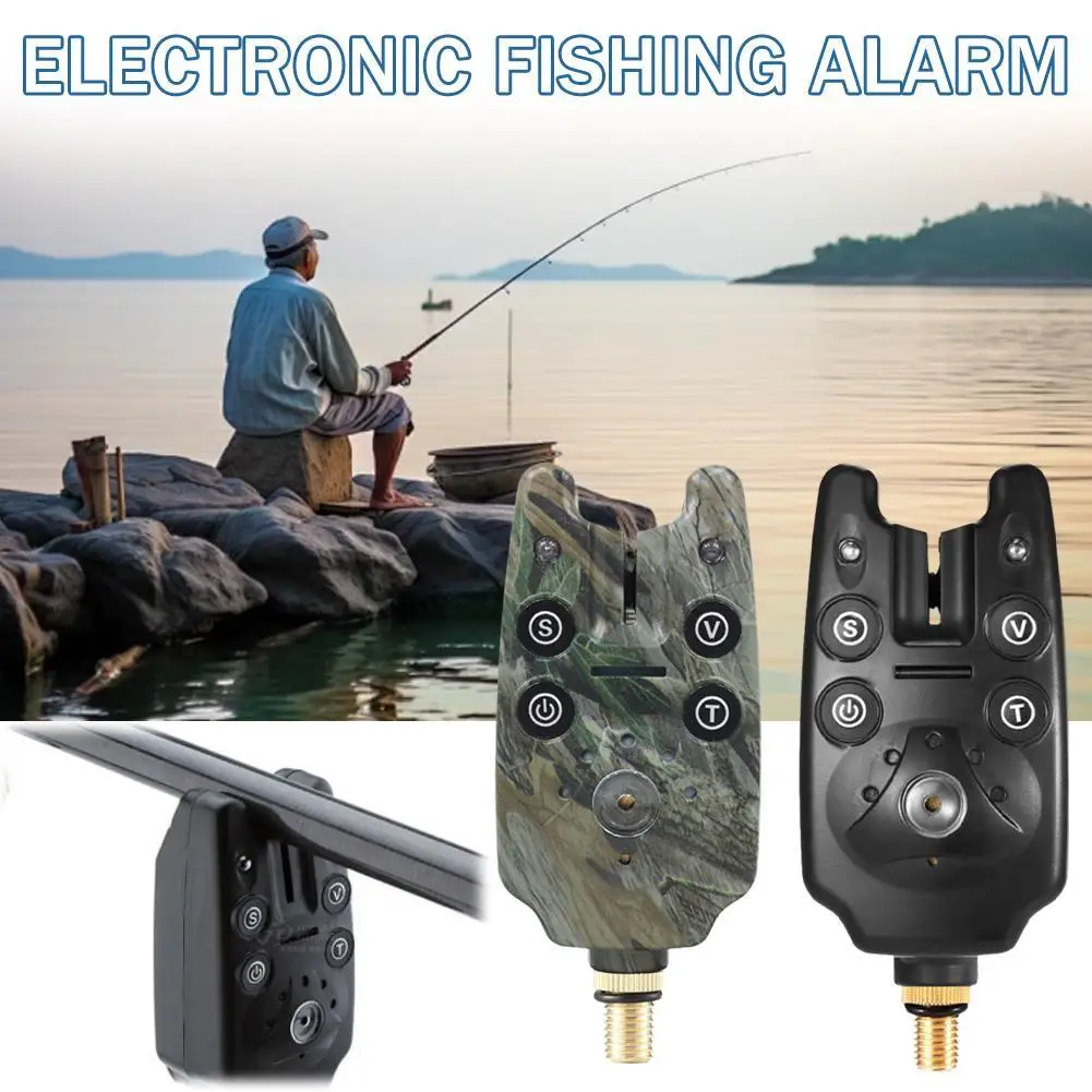 Fish Bite Hook Alarms Chain Alert Set Digital Fishing Alarm Kit LED Alarm Indicator Fishing Unmanned Fishing Apparatus