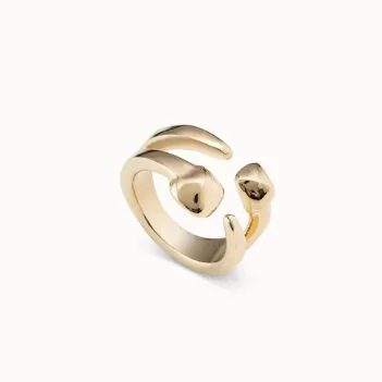 

Unode50 simple silver plated ring with open design and two small nail head women's personalized fashion jewelry accessories