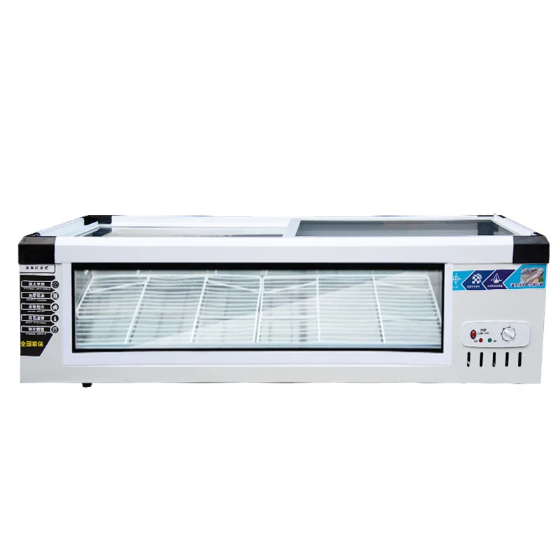 Gekühlter Verkaufsstand mit Gefrierfach für Snacks und frittierte Spieße, abnehmbarer kleiner Tischkühlschrank für den gewerblichen Einsatz