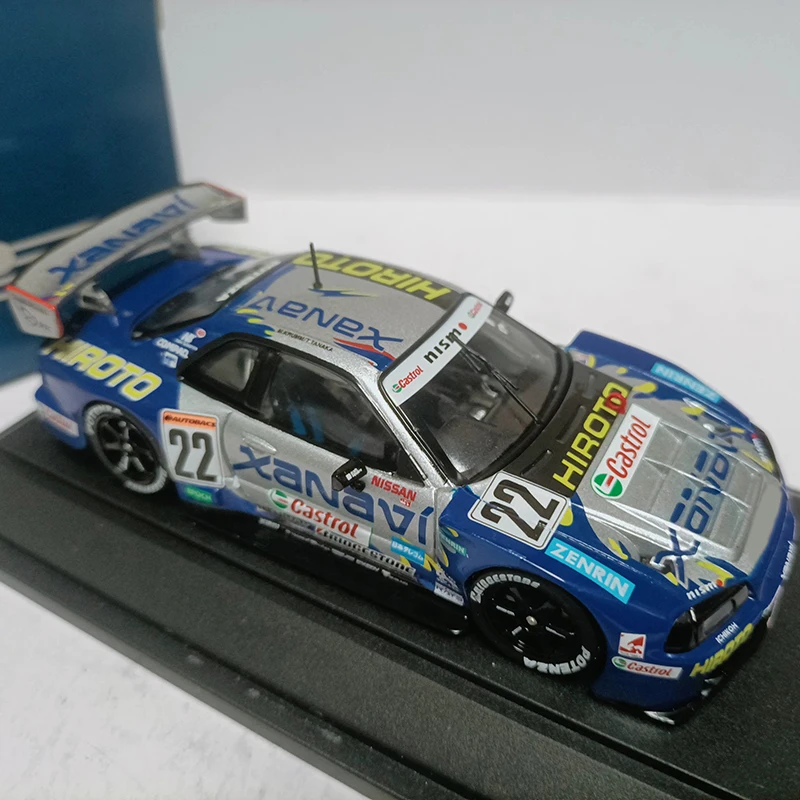 إبرو 1/43 مقياس GT-R R34 # 22 سبيكة محاكاة نموذج سيارة مجموعة ثابتة زينت هدايا العيد اللعب هدية تذكارية