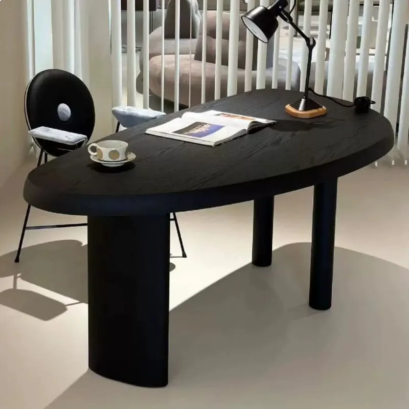 Minimalist Mango Wood Desk Modern Study Office Table Creative Tea Table Wabi-Sabi Solid Computer Desk