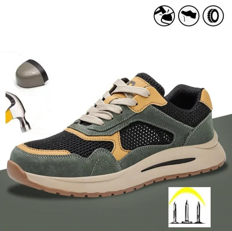 Unisex Men Women Casual Style Work Boots Puncture-Proof Safety Shoes Steel Toe Security Protective Shoes Indestructible shoes