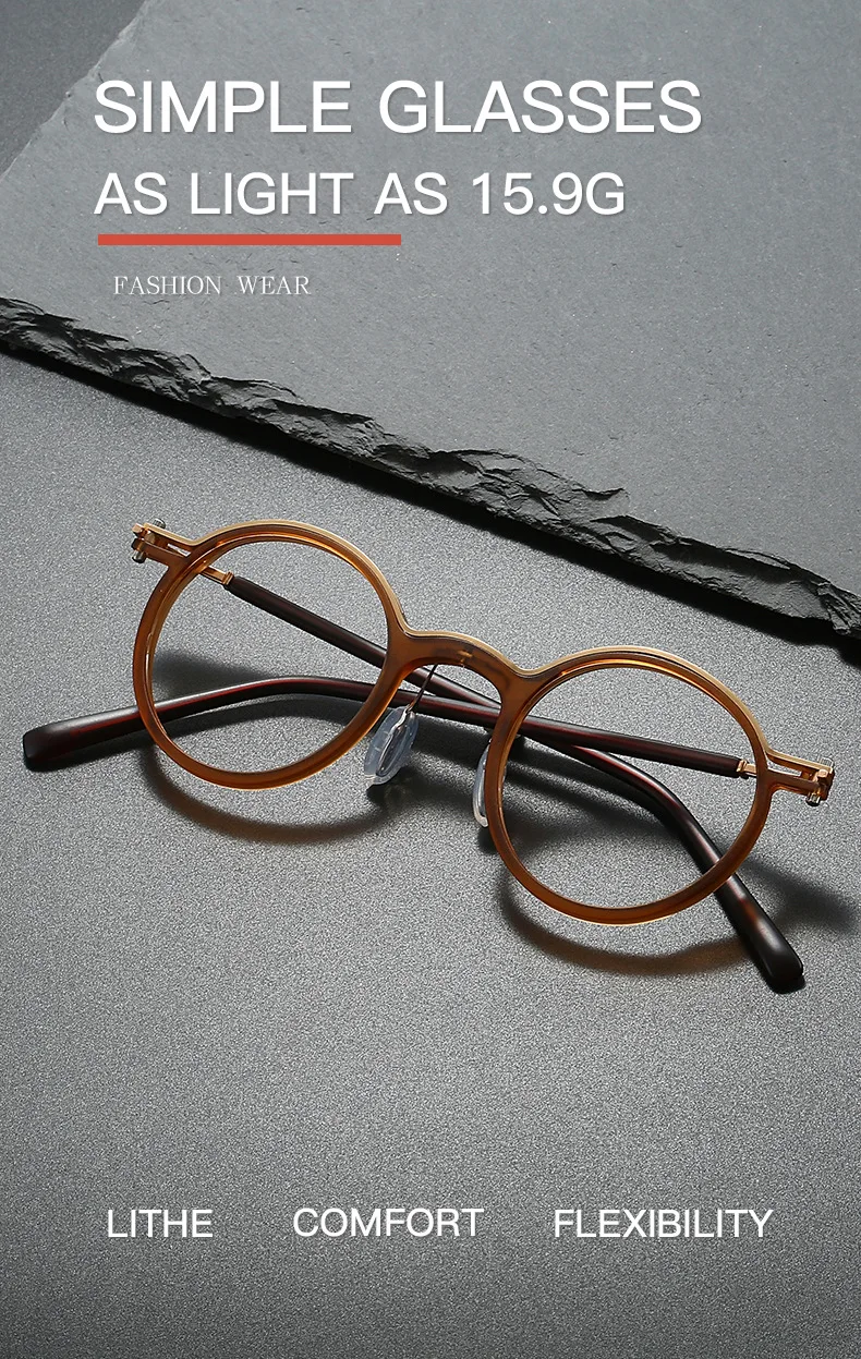 2026 Neue Retro-Presbyopie-Brille mit rundem Rahmen, Anti-Blaulicht, für Herren, Business-Stil, hochwertige Lesebrille – Detail 3