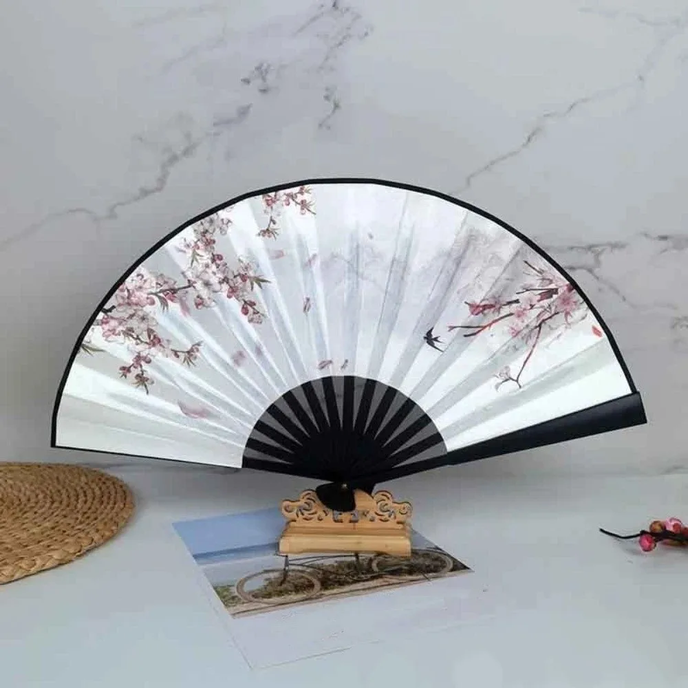 Collapsible Chinese Folding Fan Portable Retractable Cord Boomerang Magic Fan Creative Decorative Cosplay Rotating Flying Fan