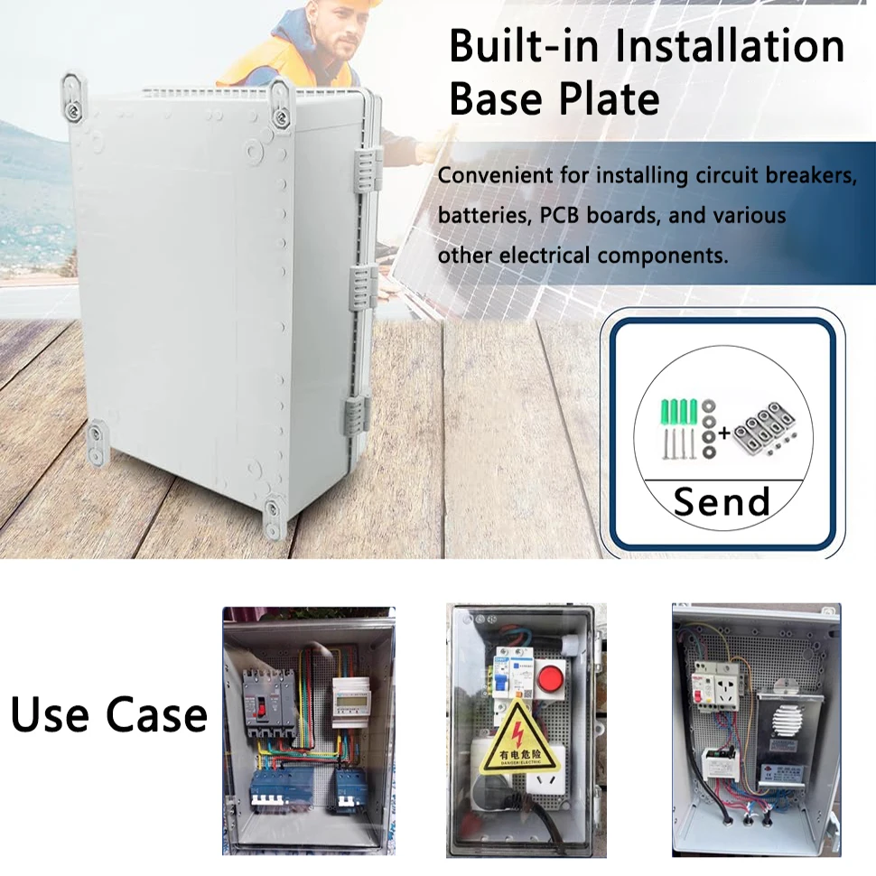 

IP66 Electrical Plastic Enclosure ABS Power Junction Box Outdoor Waterproof Distribution Box for Electric Instrument Project