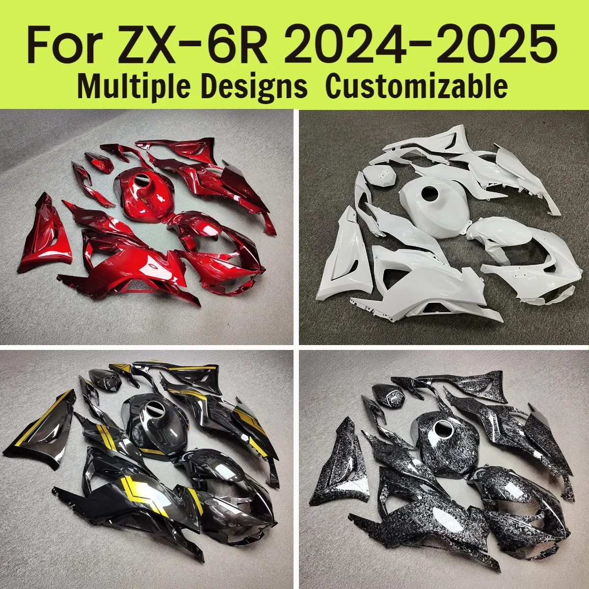 

For Kawasaki ZX6R 2024 2025 Fairing Set ZX 6R 24 25 ABS Cowling Injection Bodywork Kit Motorcycle Fairings
