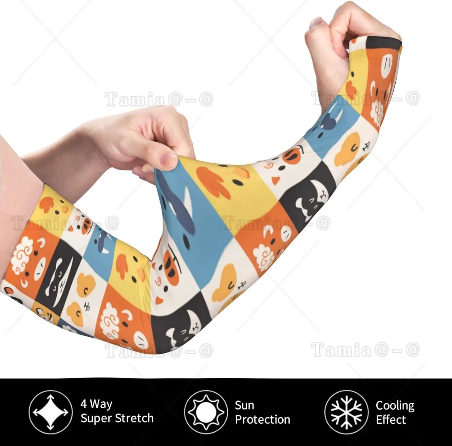 Animals Shooter Sleeves for Women Cute Sun Cooling Arm Sleeves Cute Animal Arm Cover