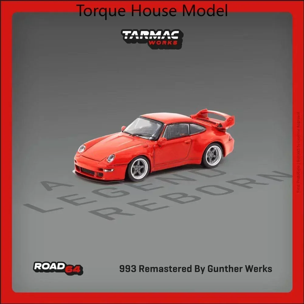 

TW в наличии 1:64 993 Remastered By Gunther Werks Red Diecast Diorama Коллекция моделей автомобилей Миниатюрные игрушки Tarmac Works