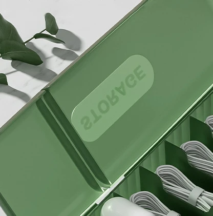 حافظة منظم كابلات البيانات الشفافة، منظم بطاقات مقاوم للغبار مع صندوق تجميع غطاء للمكتب والمنزل #6