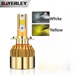 LED Flash control Double color H4 H7 Led Car Bulb Headlight 12V H8 H1 H3 9005 9006 Car-styling LED Dual 3000K 6000K Fog Light