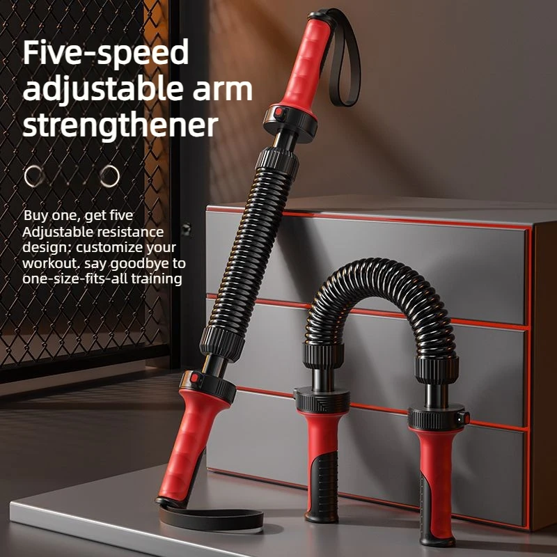 Strengthening Adjustable Shake Multi Functional Home Fitness Arm Strength Bar, Portable Fitness Equipment Hand Gripper Strengths