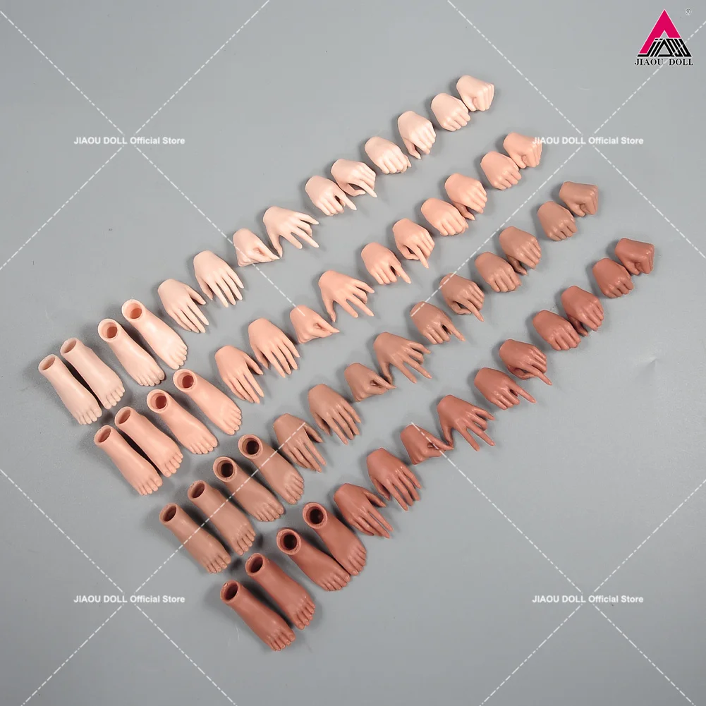 1/6 Female 5pairs Hand Shape Gestures Model  2pairs Feet Model Body Accessories Fit 12\'\' AB001 TBL JIAOU Soldier Action Figure