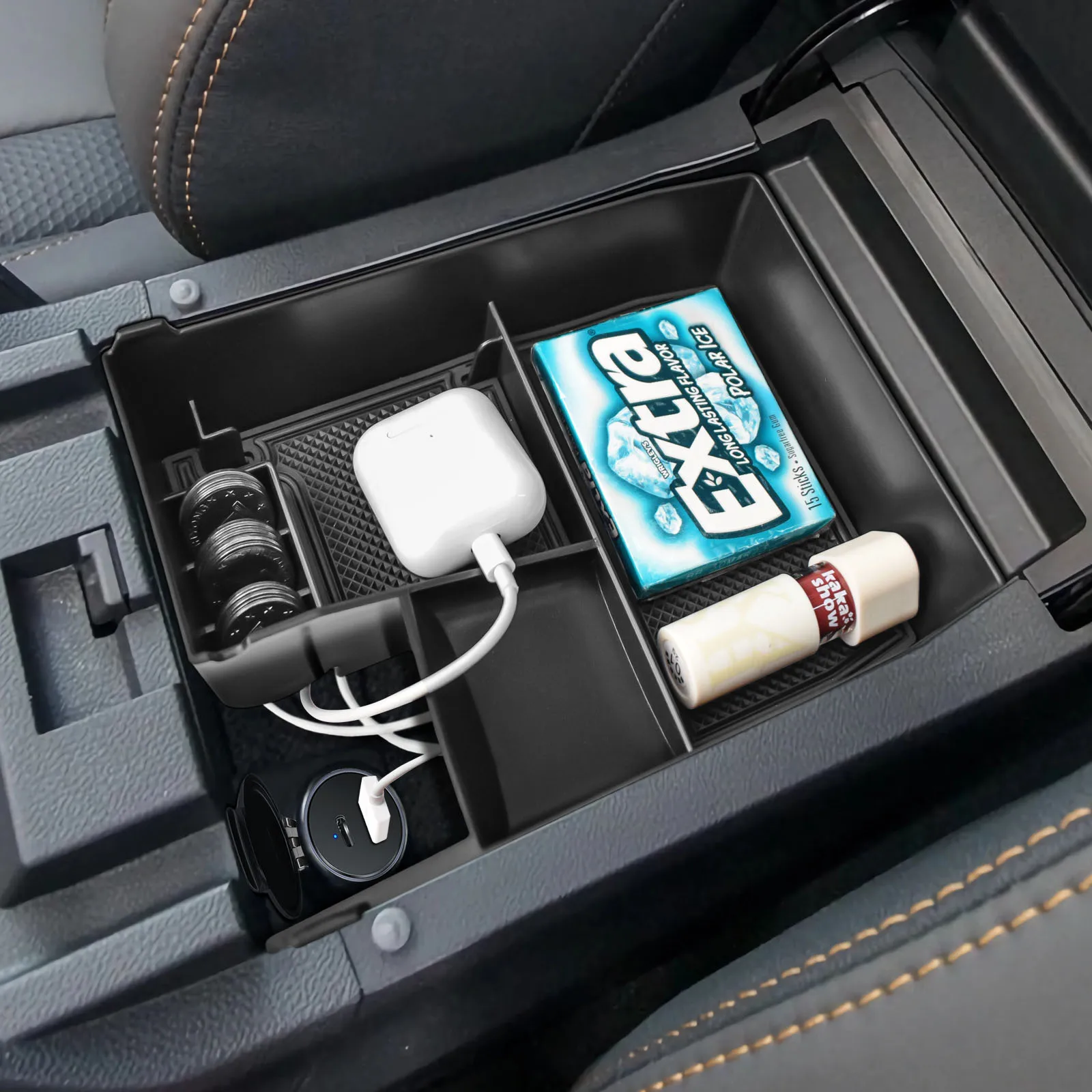 For 2025 2024-2020 Subaru Outback & Legacy Center Console Organizer Tray Armrest Storage Box Interior Car Secondary Accessories - view 3