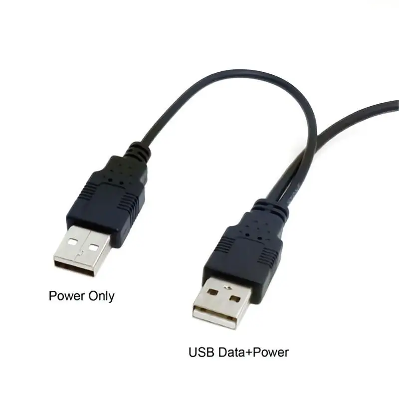 Zihan Dual USB 2.0 Male to Standard B Male Y Cable 80cm for Printer & Scanner & External Hard Disk Drive