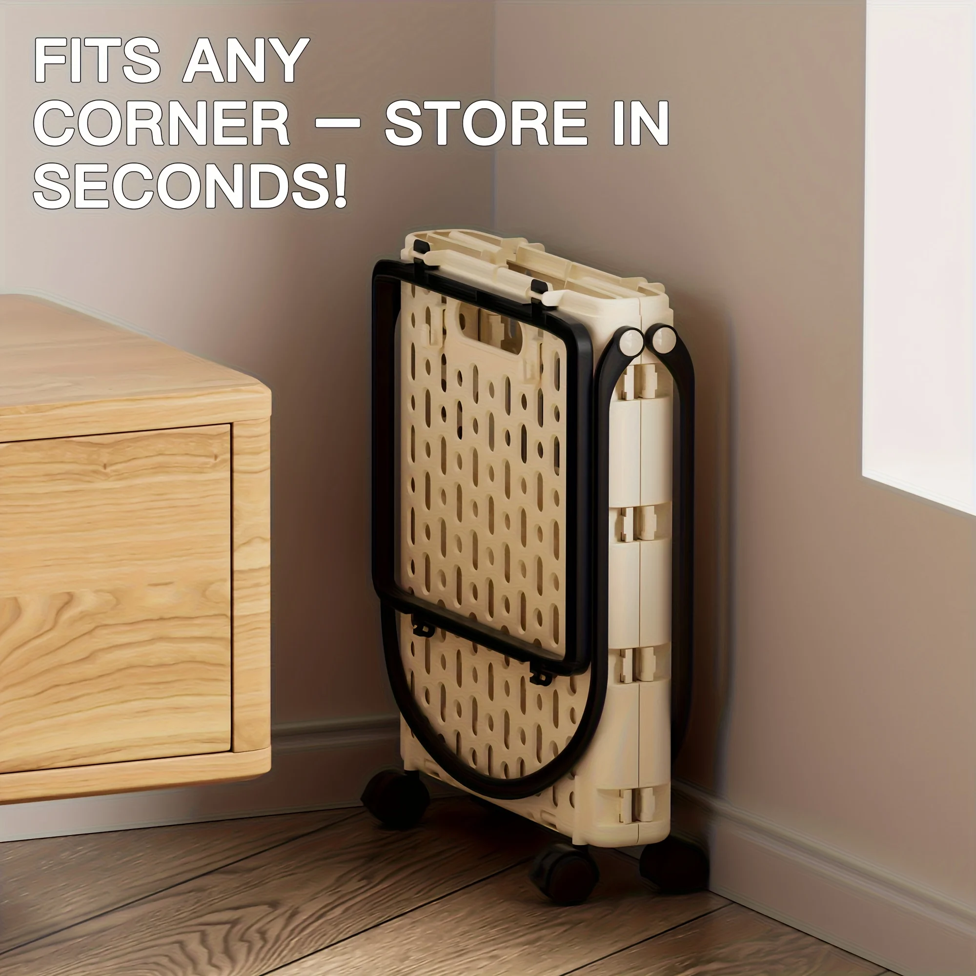 Chariot de courses pliable robuste avec roulettes. Robuste, peu encombrant pour l'épicerie, le déplacement et le bureau. Stockage facile!