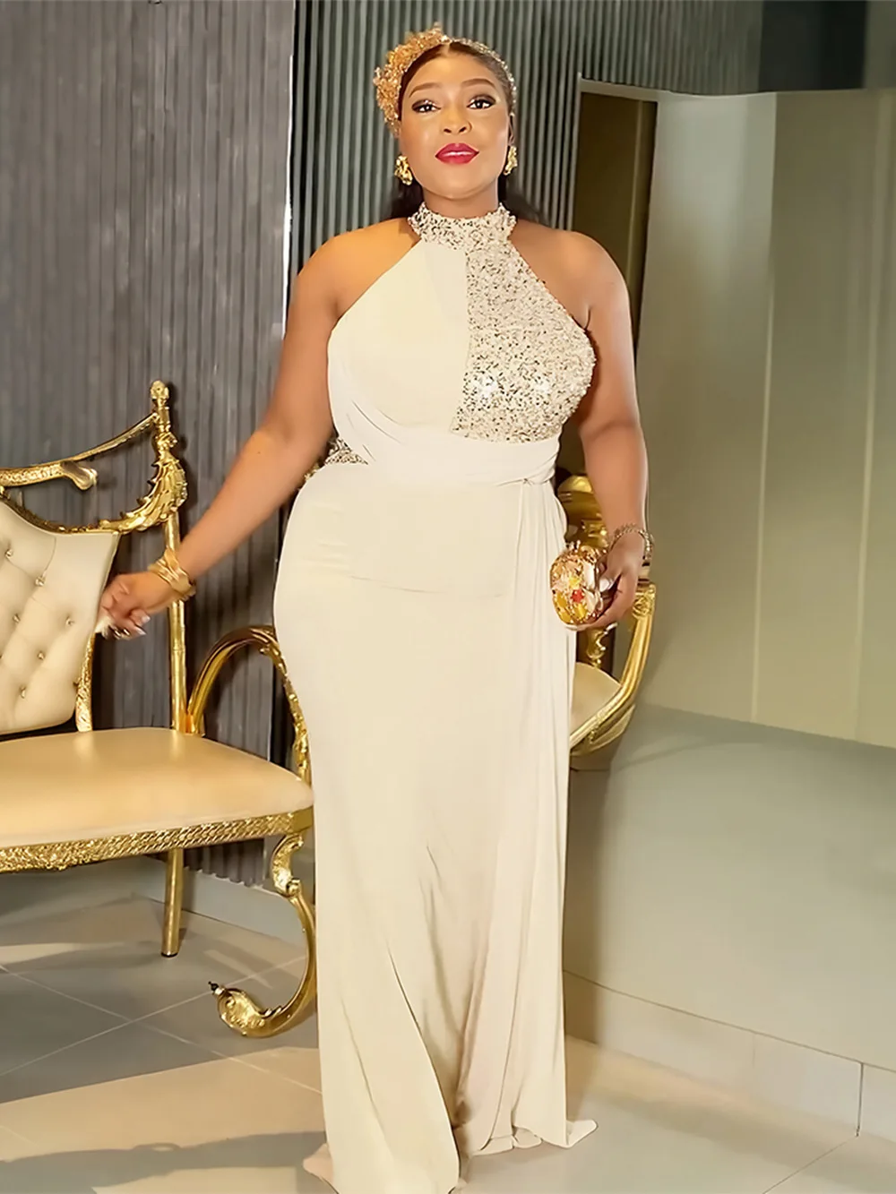 

Элегантные африканские платья для женщин, 1985, африканская одежда, платье больших размеров для свадебной вечеринки, Дашики, Анкара, офисный женский наряд, халат