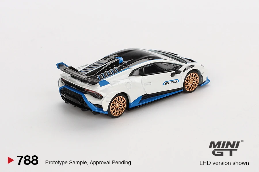 รถของเล่นโลหะผสม MINIGT 1:64 Lamborghini Huracán STO สีขาว Asopo รุ่น MGT00788-CH สำหรับเด็ก