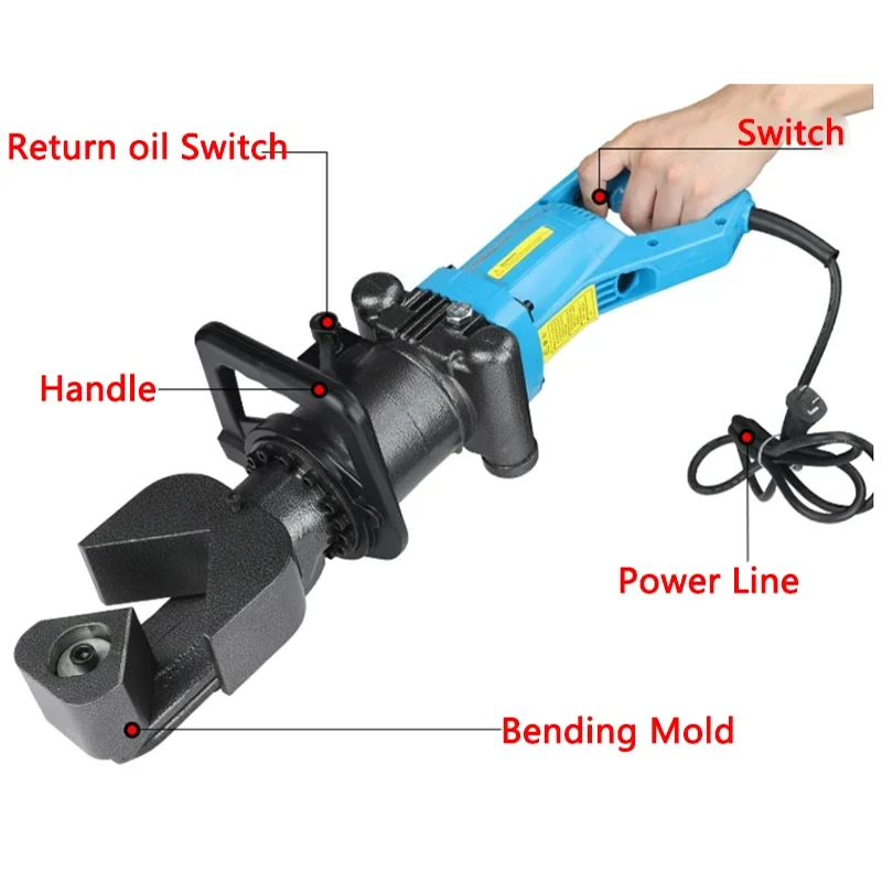 

Electric Hydraulic Angle Steel Bending Machine JP-60 Small Angle Iron Bender Copper Aluminum bar Flat Iron Bending Tools