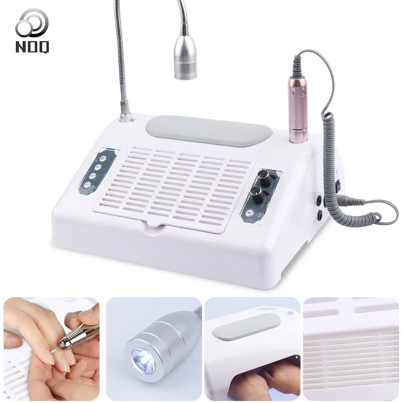 

NOQ 5 In 1 UV LED Lamp For Nails 39leds Nail Dryer Fan Lamps For Manicure With Vacuum Cleaner 2 Fans Dust Collector Machine