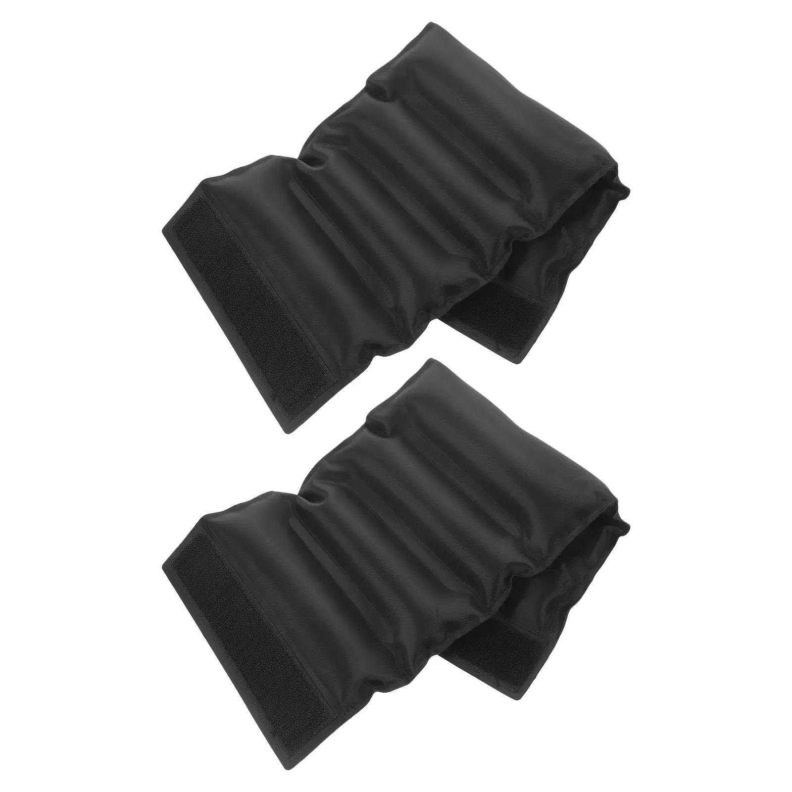 

2Pcs Reusable Black Insulated Wine Bottle Cooler Sleeves Soft Gel Ice Pack Wrap Hook and Loop Fastener Cooler Bag for Picnics