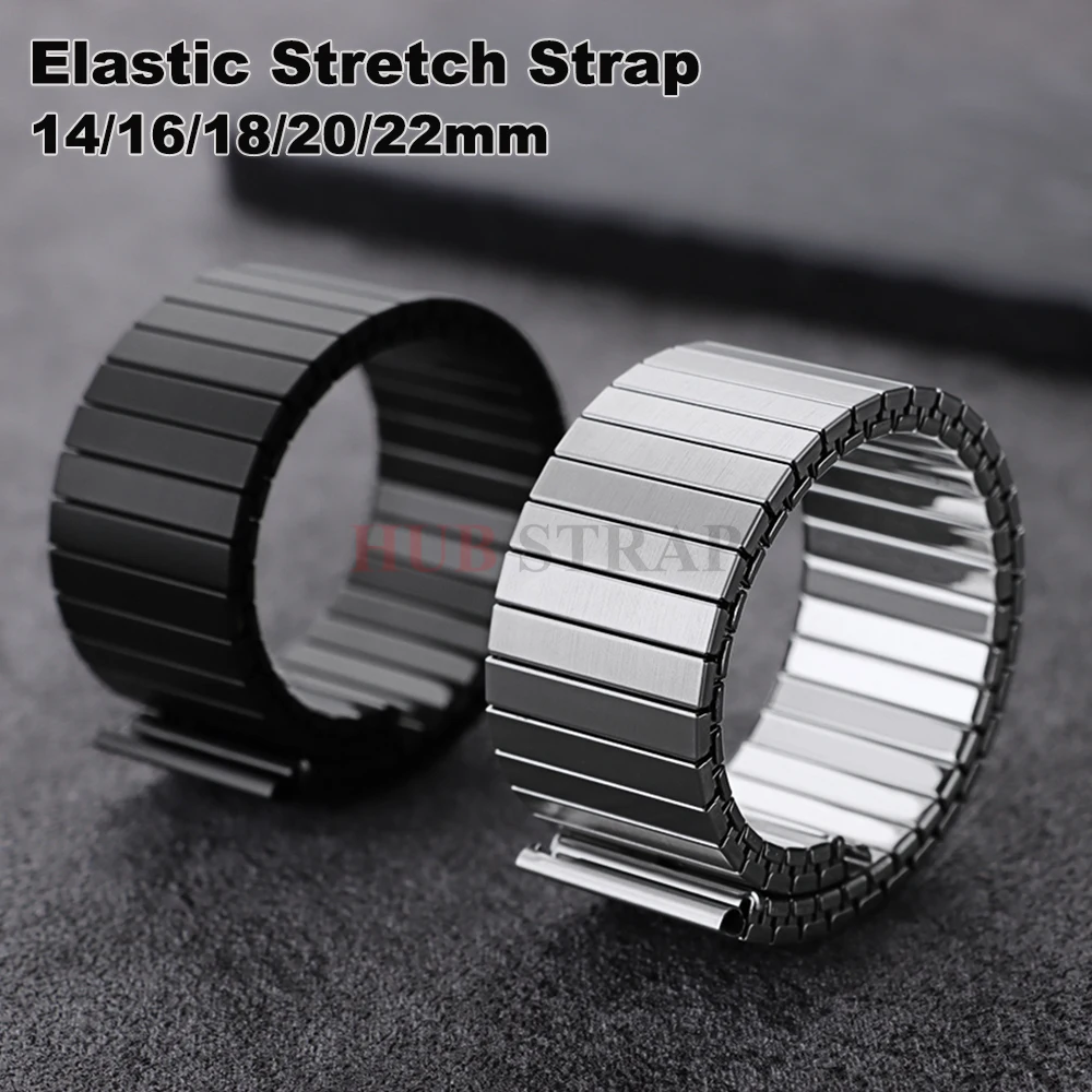 14mm 16mm 22mm 20mm 18mm Metallarmband für Samsung Galaxy Watch Edelstahl Armband Elastisches Stretch Armband Zubehör