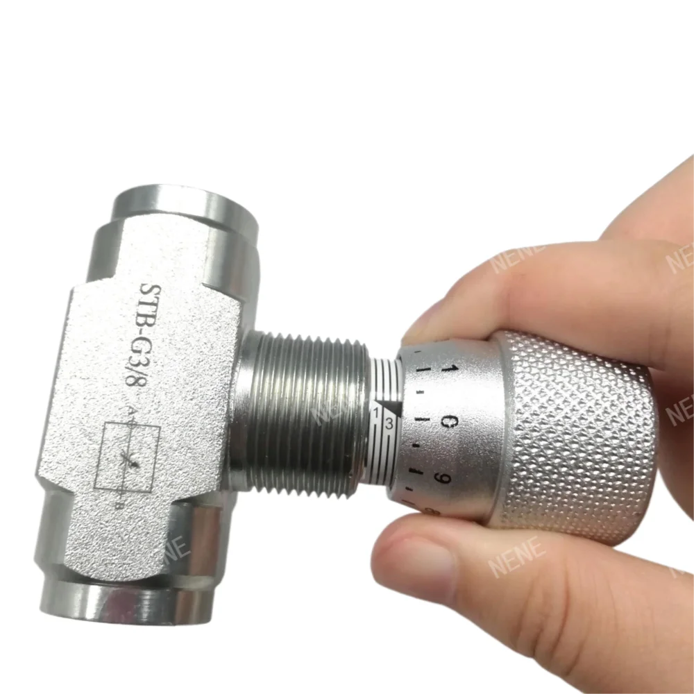 One Way Throttle Valve STB-G3/8  Dual Inlet And Outlet High-Pressure Oil Cylinder Speed Regulation