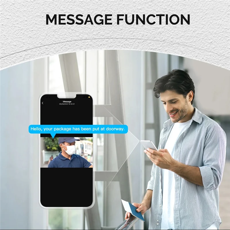 كاميرا Tuya Smart Wifi Video Doorbell مع اتصال داخلي صوتي ثنائي الاتجاه، رؤية ليلية ومنتج باب لاسلكي لأمن المنزل، سهل التركيب