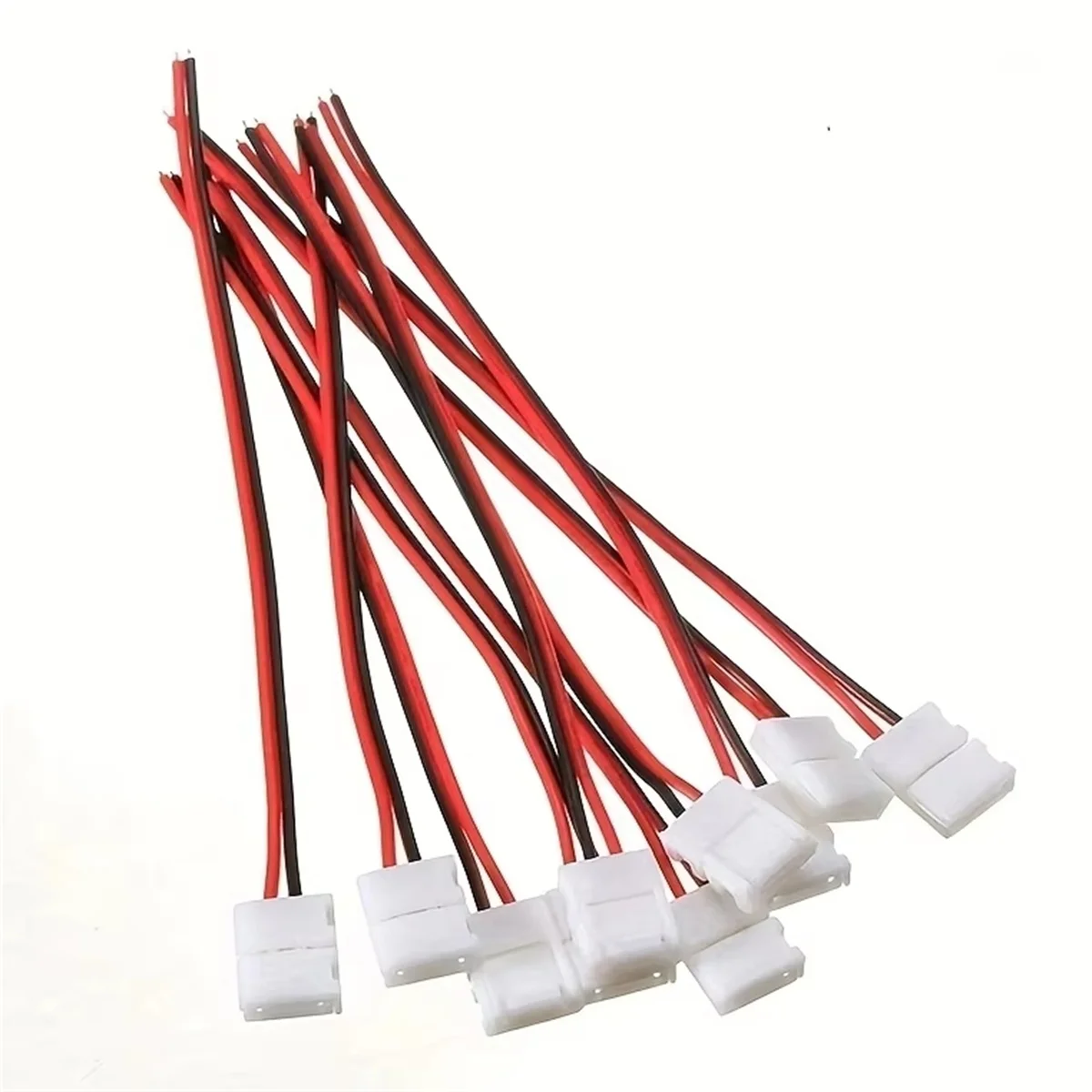 10Pcs Practical No Welding Ribbon 2 Pin Led Strip Adapter PCB Connector Cable For 3528 Single Color