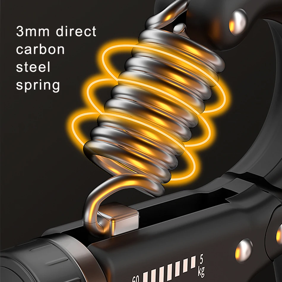 مصافحة لياقة بدنية للرجال, مفيد 5-60 كجم مصافحة لياقة بدنية للرجال قابلة للتعديل قوة تمرين الأصابع الثقيلة لاستعادة العضلات مقبض اليد المدرب