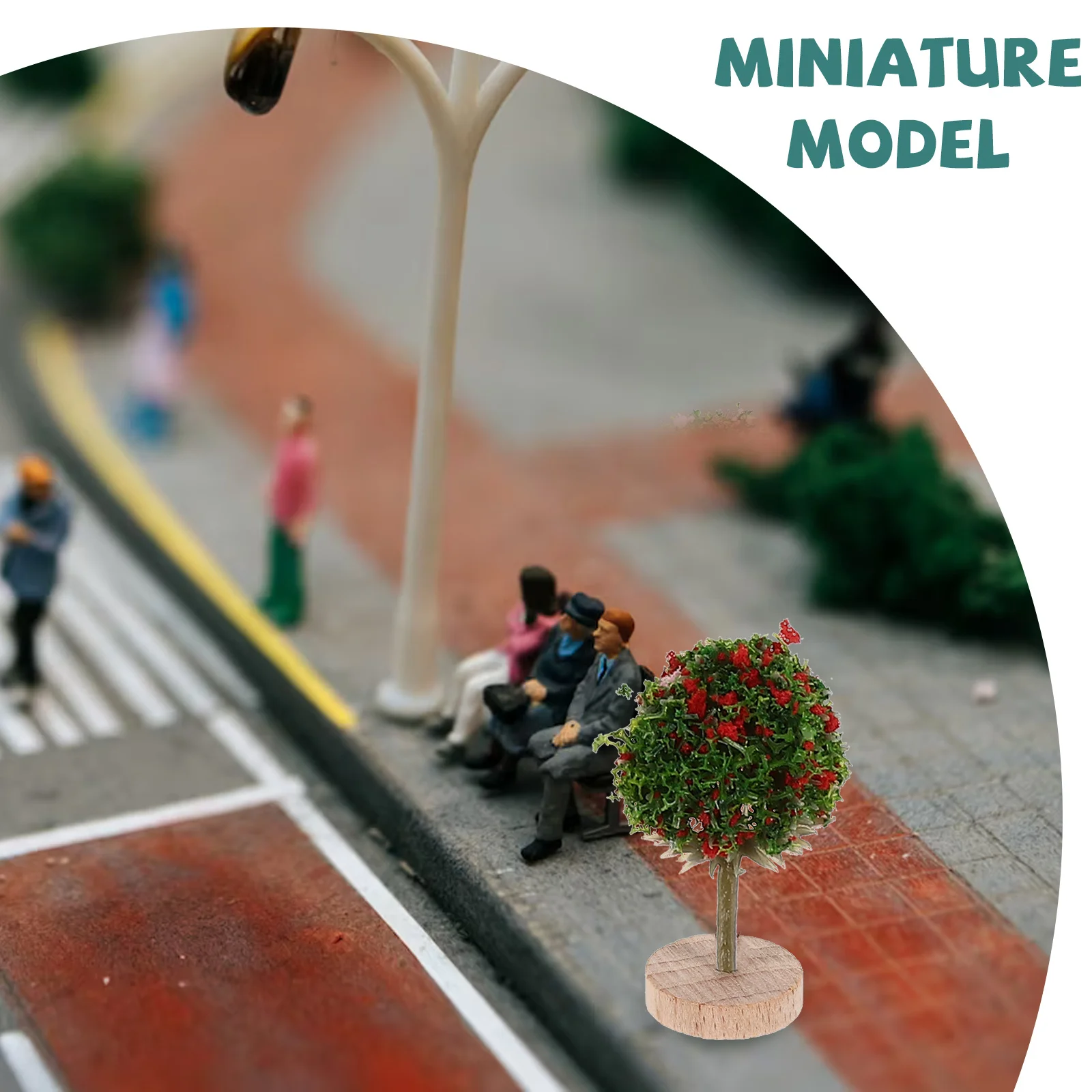 28Pcs Miniature Trees Landscape Scenery Simulation Decoration for Sand Table DIY Micro Scene Layout Artificial Green Plant