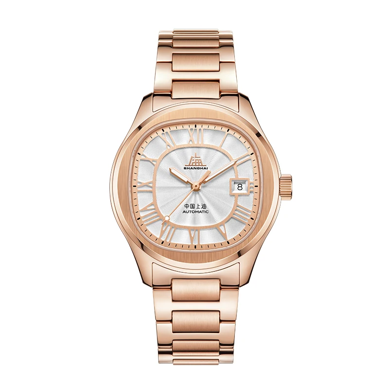 Shanghai Watch Men's Automatic Mechanical Watches 40mm Square Calendar Wristwatch Luminous Reloj Hombre Replica 7120 Gift Luxury