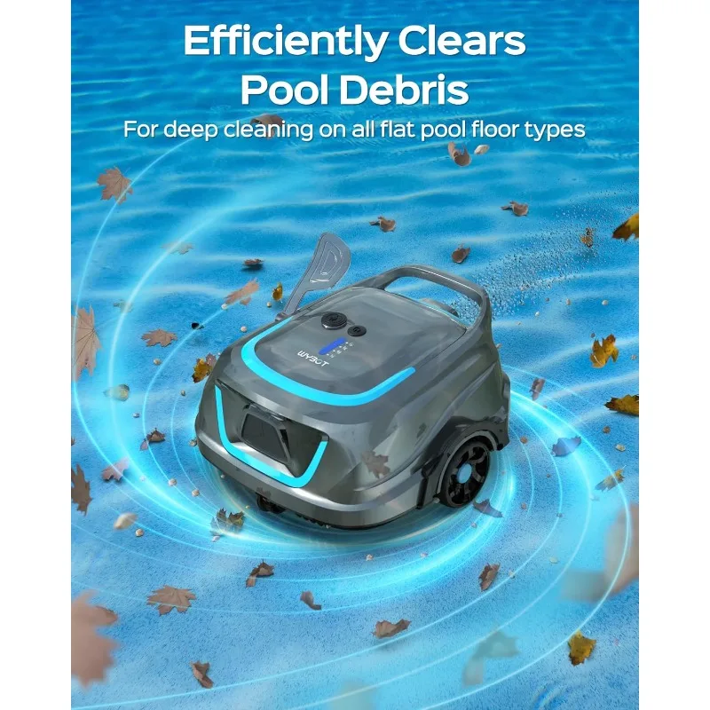 tools.(New Upgraded) WYBOT A1 Cordless Robotic Pool Cleaner, Automatic Pool Vacuum with 120 Mins, Double Filters, LED Indicator,