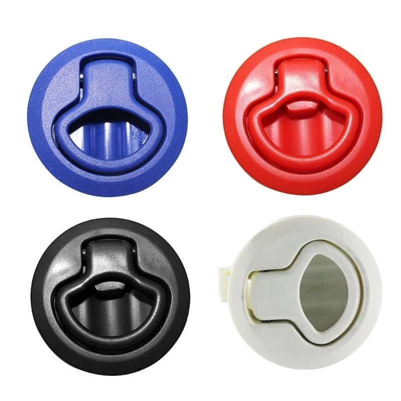 4Pcs Black Round Flush Pull Slam for RVs Boats Marine Deck Door