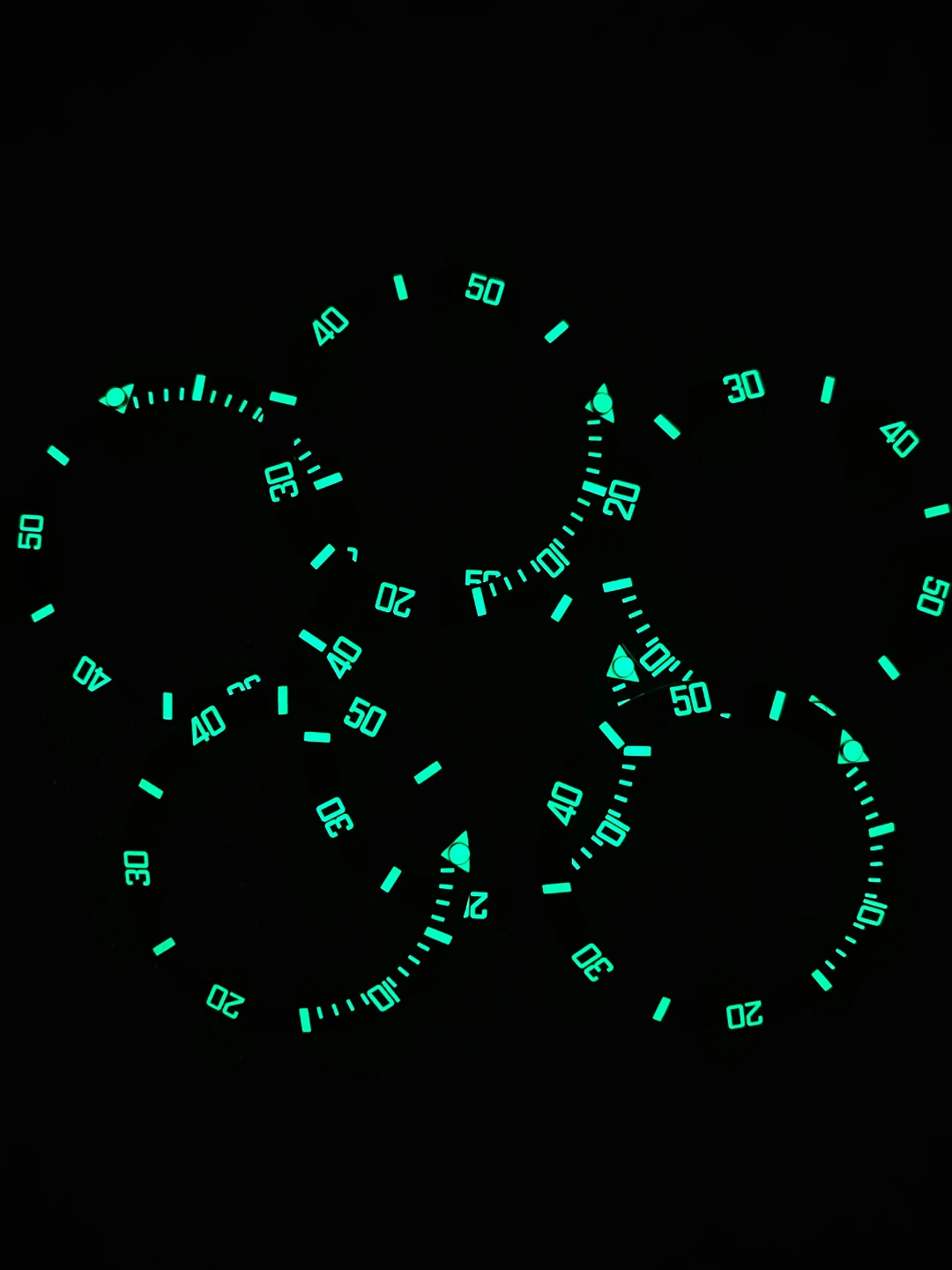

Watch accessory ceramic ring 38mm strong luminous ring green luminous replaces black scale ceramic