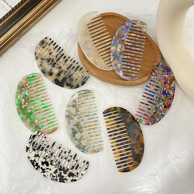 Colorful Acetate Hair Combs Anti-static Massage Hair Brush Hairdressing Colorful Hairdress Travel Accessories Salon Styling Tool