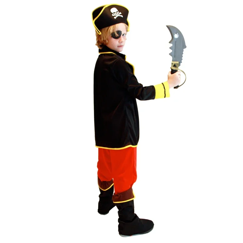 Halloween Costumes Kids Boys Pirate Costume Children Captain Jack Cosplay set for Christmas New Year Purim Pirate Clothes