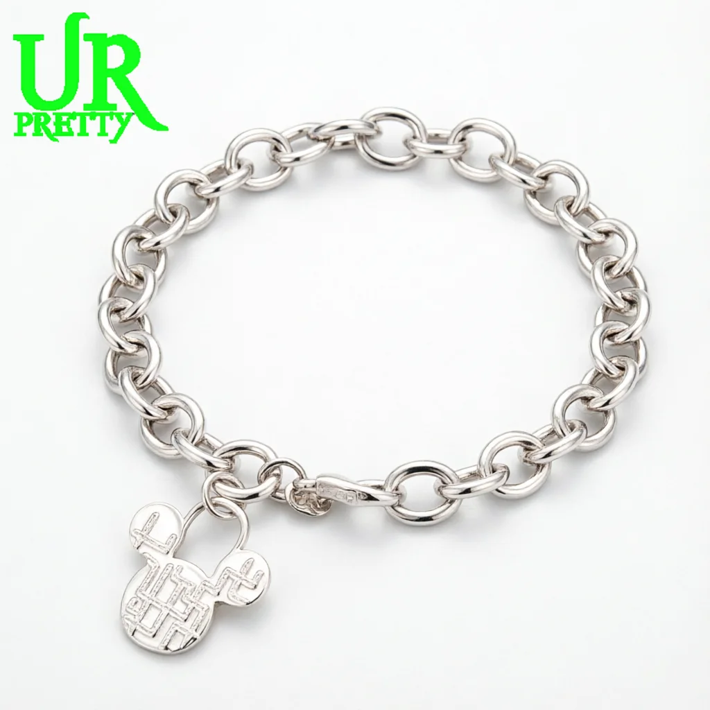 925 Sterling Silver Fashion Mickey Lock Bracelet Women Birthday Party Wedding High-Quality Gift Fashion Jewelry