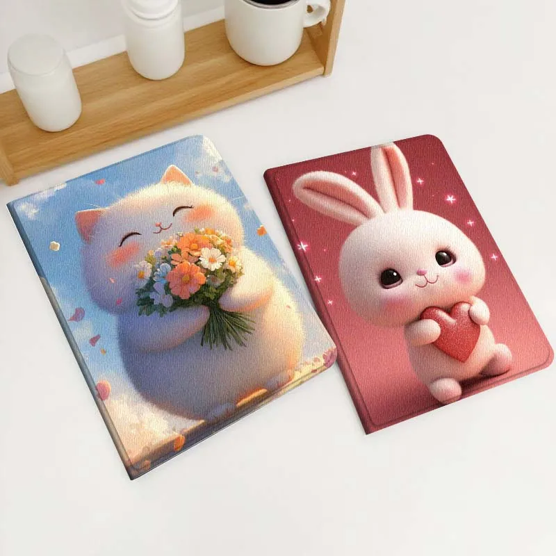

Cute Rabbit Heart Sparkling For Xiaomi Redmi Mi Poco Pad 2 5 6s 7 7s Ultra Pro Max 14 12.4 12.1 inch Soft Tablet Case Gift