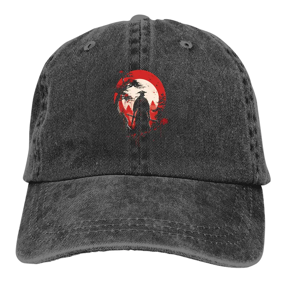 Samurai on Sunrise on A Cliff Baseball Cap Men Hats Women Visor Protection Snapback Samurai Style Caps