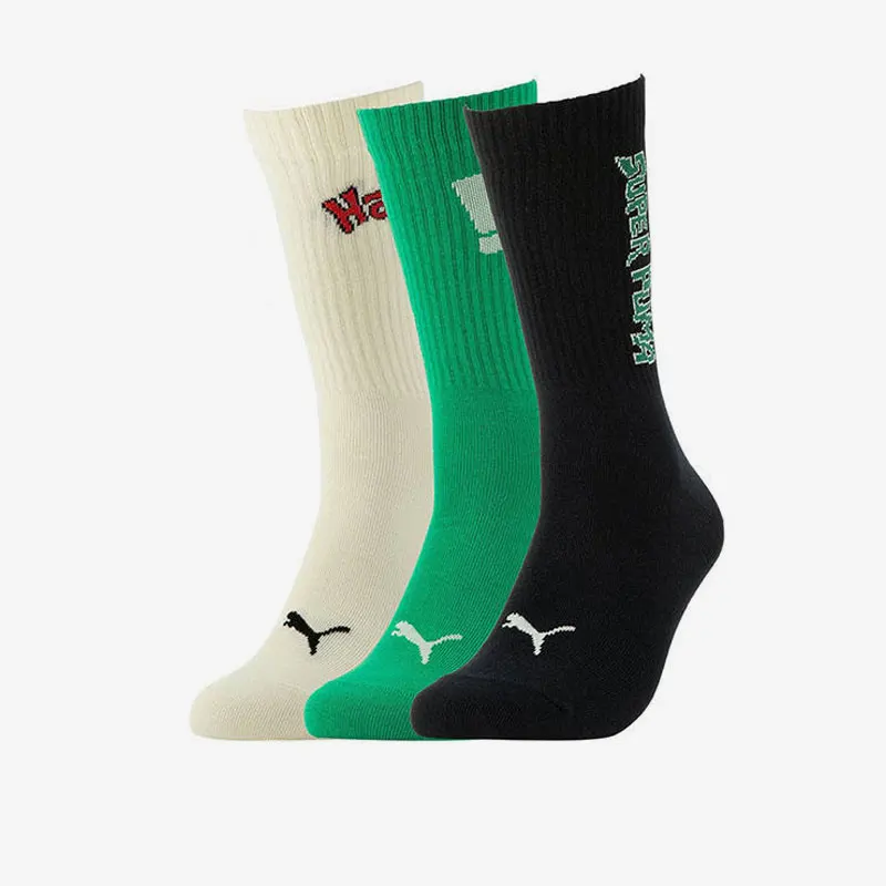 

Puma, оригинальные новые мужские и женские спортивные дышащие носки средней длины, комплект из трех пар 938029-01