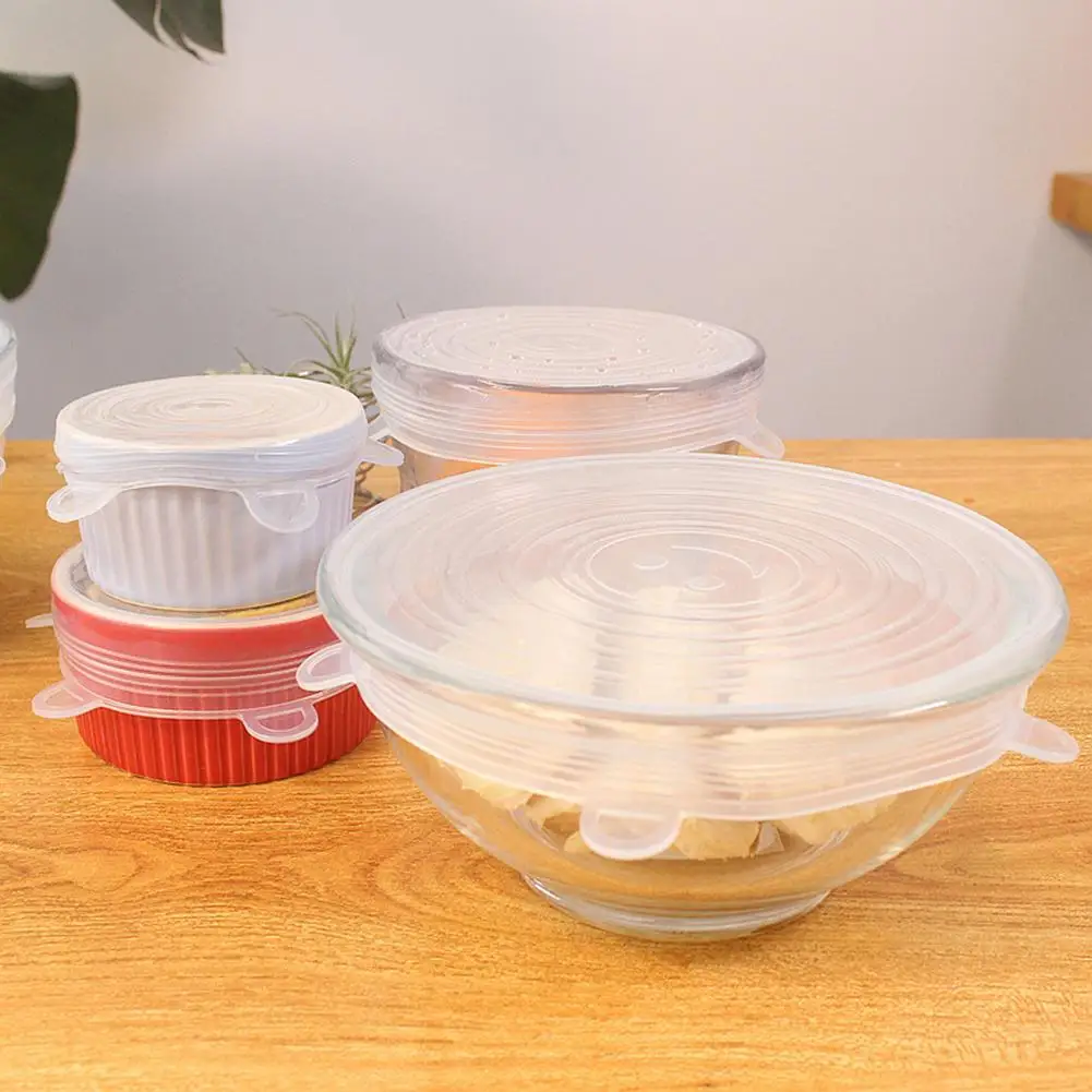 Reusable Silicone Cover Silicone Stretch Lid Keep Food Fresh Durable Food Storage Covers Food Wrap Bowl Pot Lid for Food Storage