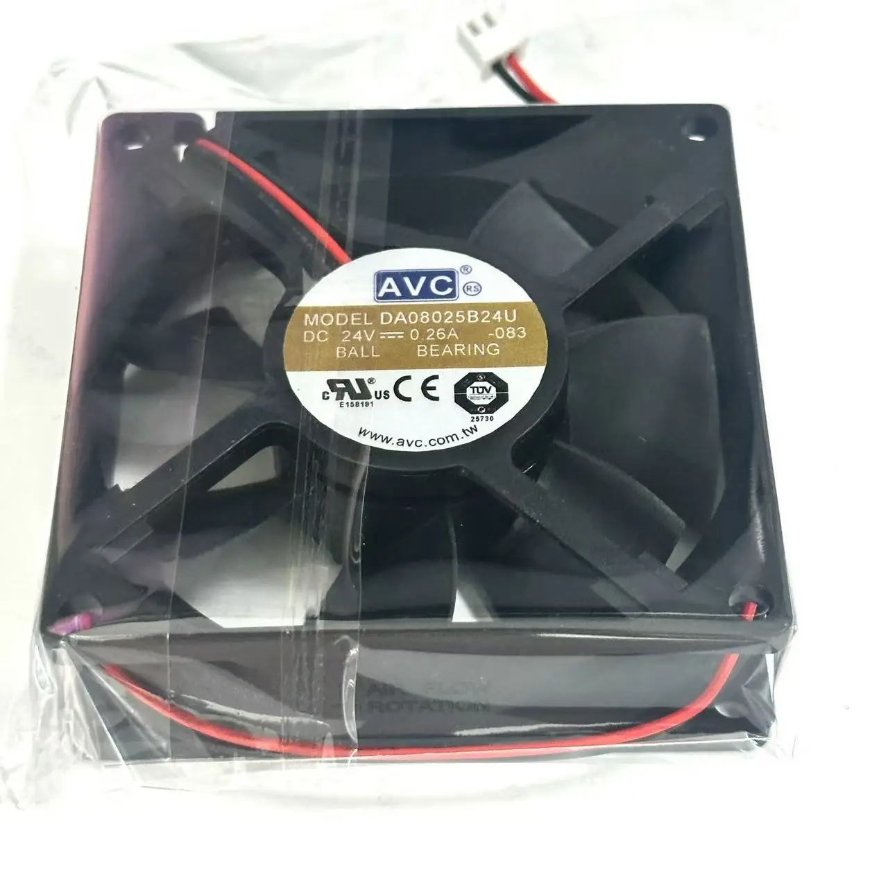 AVC DA08025B24U 083 DC 24V 0.26A 80x80x25mm 2-Wire Server Cooling Fan 5