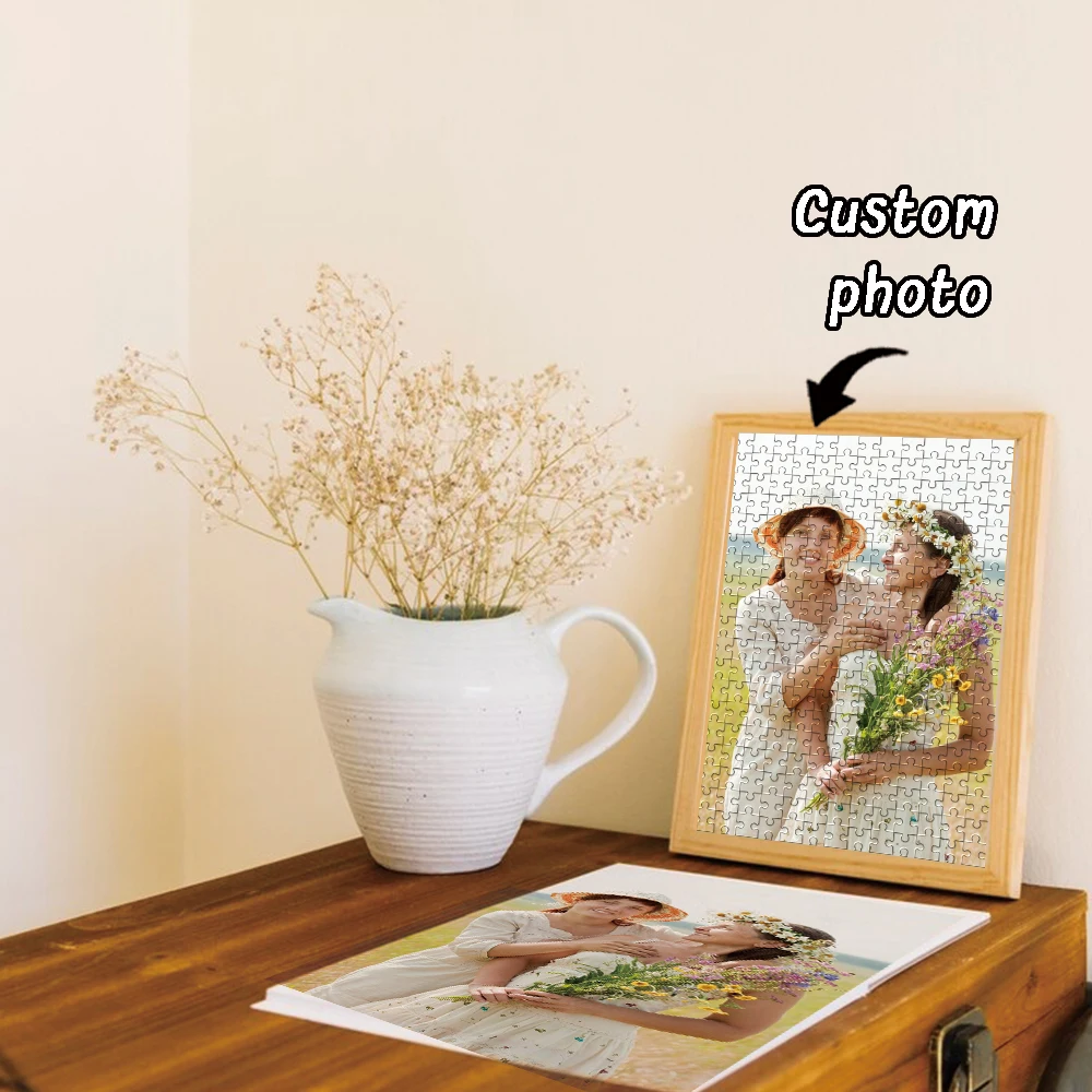 35/150/300/500/1000pcs nice family Custom Photo Personalized Picture Jigsaw puzzle Custom DIY Personalised Photo Puzzles