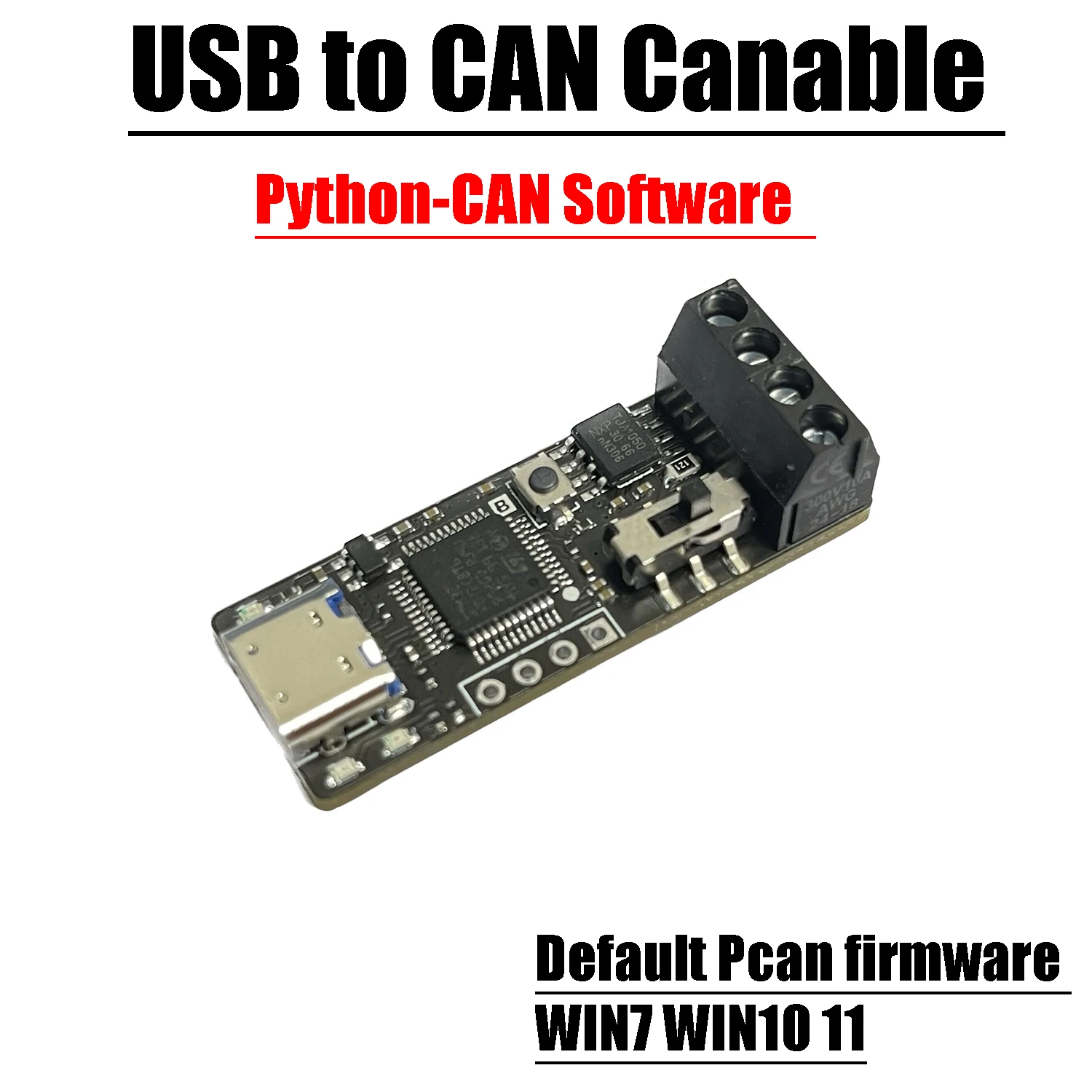 Imagem -02 - Canable Pro Tipo-c Usb para Can Transceiver Adaptador Transceiver Suporta Python-can Host Software de Computador Depurador Pcan Canable