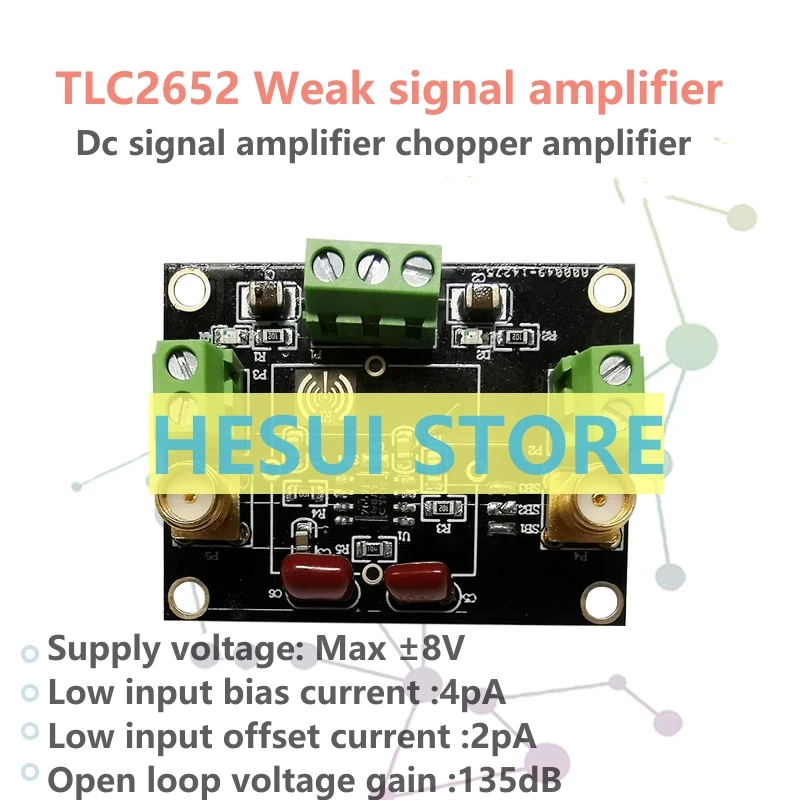 TLC2652 module weak signal acquisition amplifier Module DC signal amplification chopper amplifier