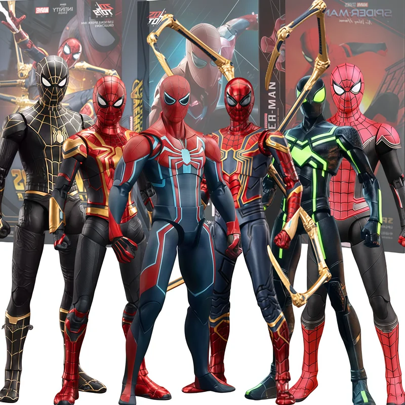 

Подлинная Marvel Legends Человек-Паук Ps4 Питер Паркер Золотая Черная Красная Фигурка Модель Игрушки Украшение Рабочего Стола Детские Подарки На День Рождения