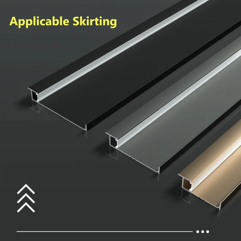 H40/60/80mm Sockel leiste Zubehör LED Aluminium Profil verbinder Fuß leiste Streifen Licht interne externe Ecke End kappe