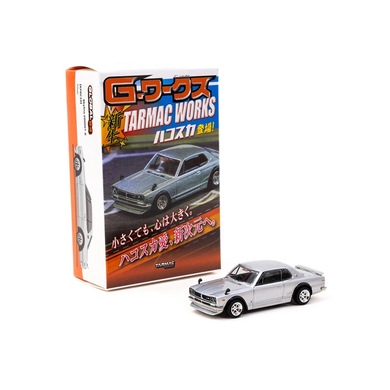 TW In Stock 1:64 Tokyo Salon Skyline 2000 GTR KPGC10 Ivory White Diecast Diorama Car Model Collection Toys Tarmac Works