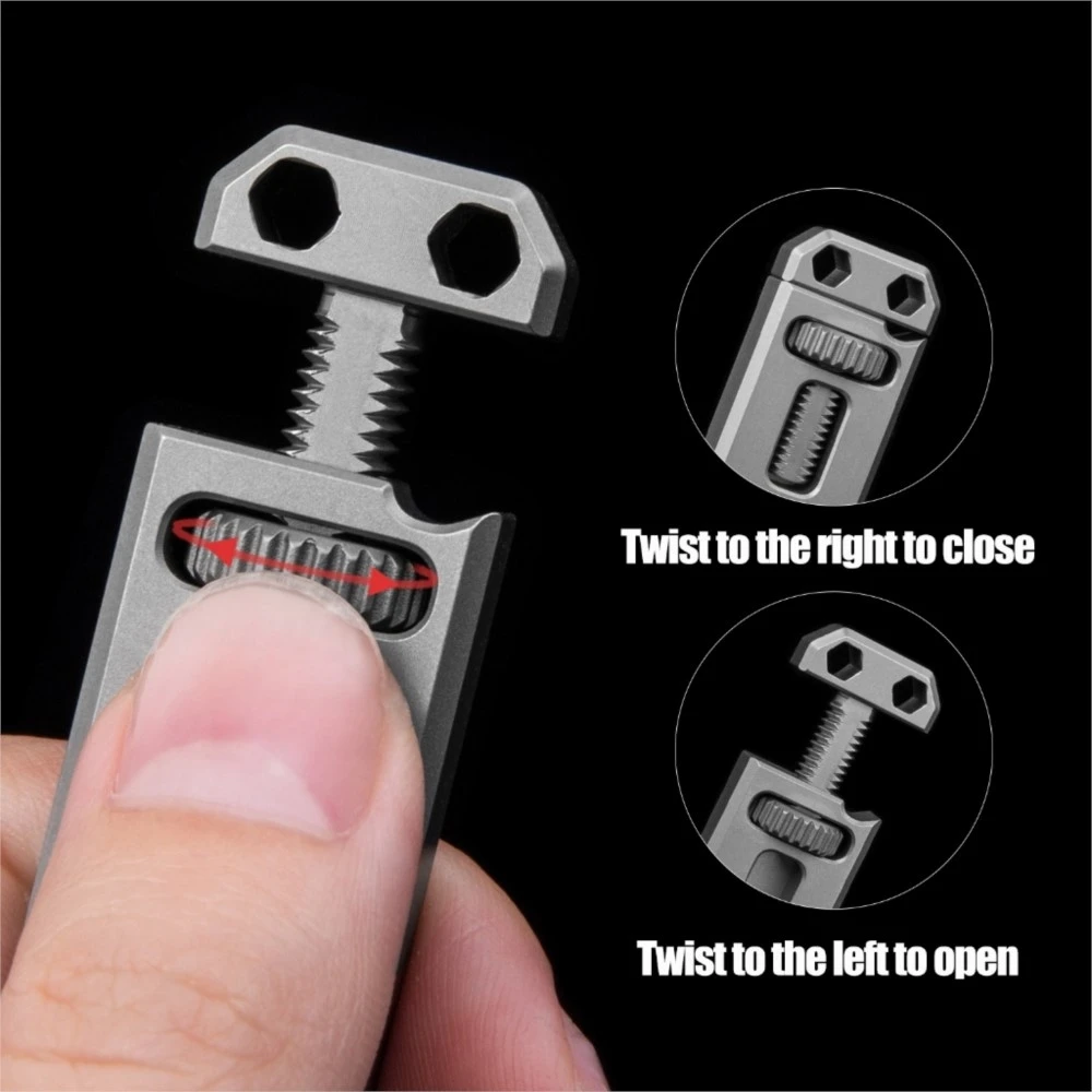 UPEDC Titanium Alloy Mini Pry Bar Multifunctional Portable Keychain Pocket Tool Pendant Screwdriver Pocket Packet Opener